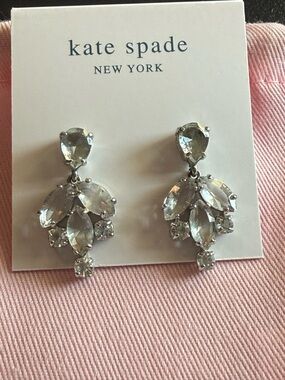 Kate Spade “Up the Ante” Crystal Chandelier Earrings